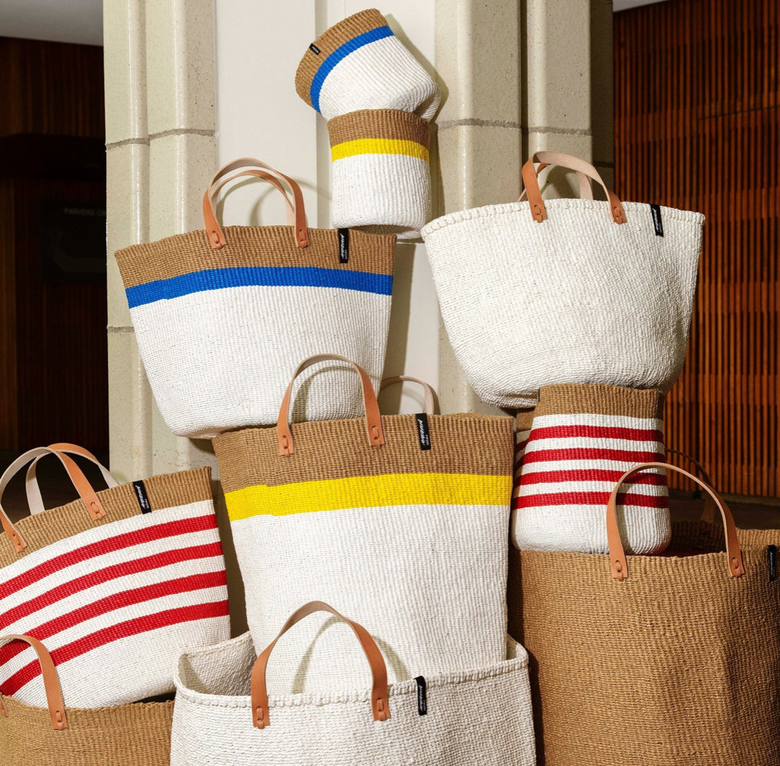 Basket| Red Stripes S