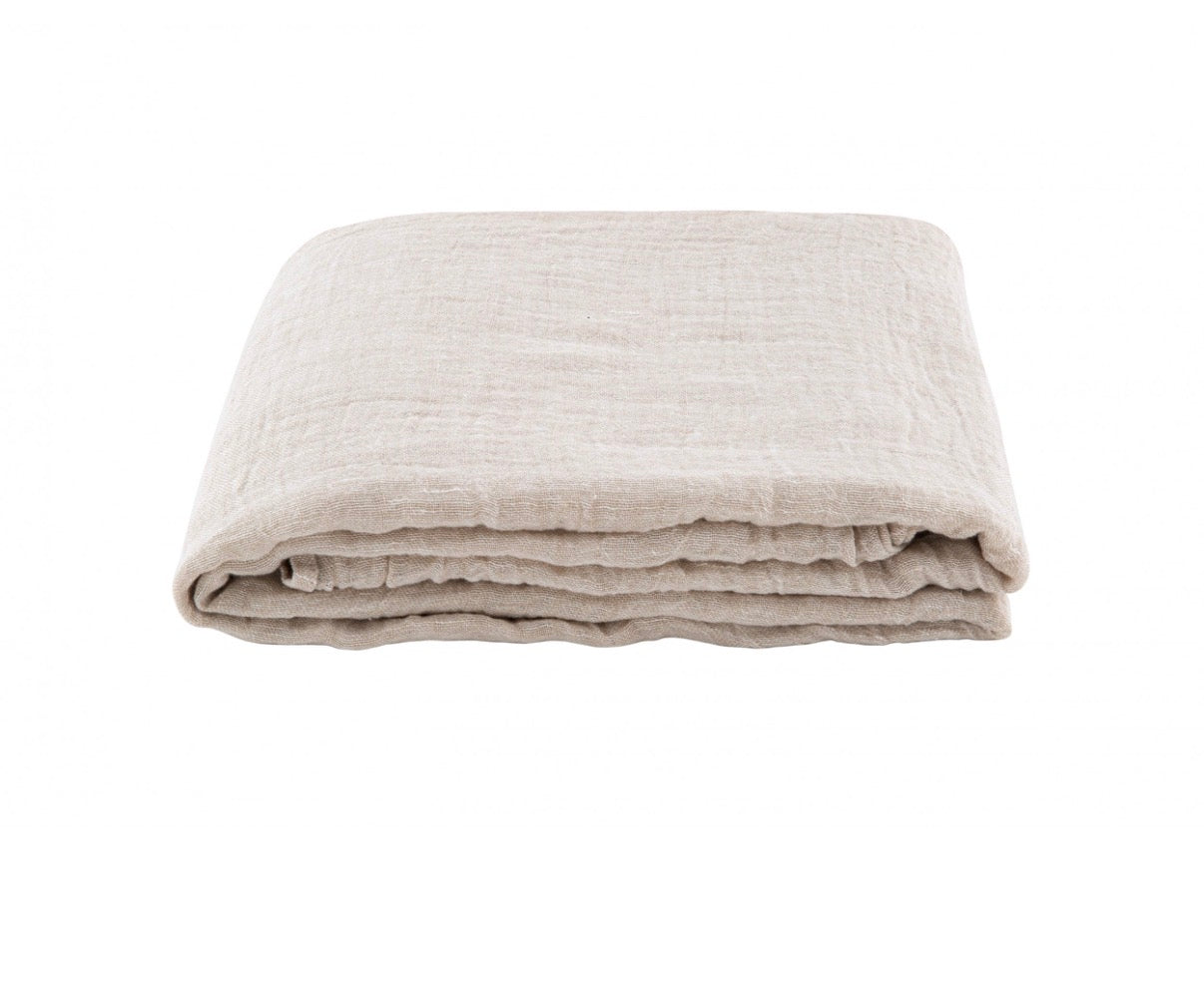 Voile linen throw natural