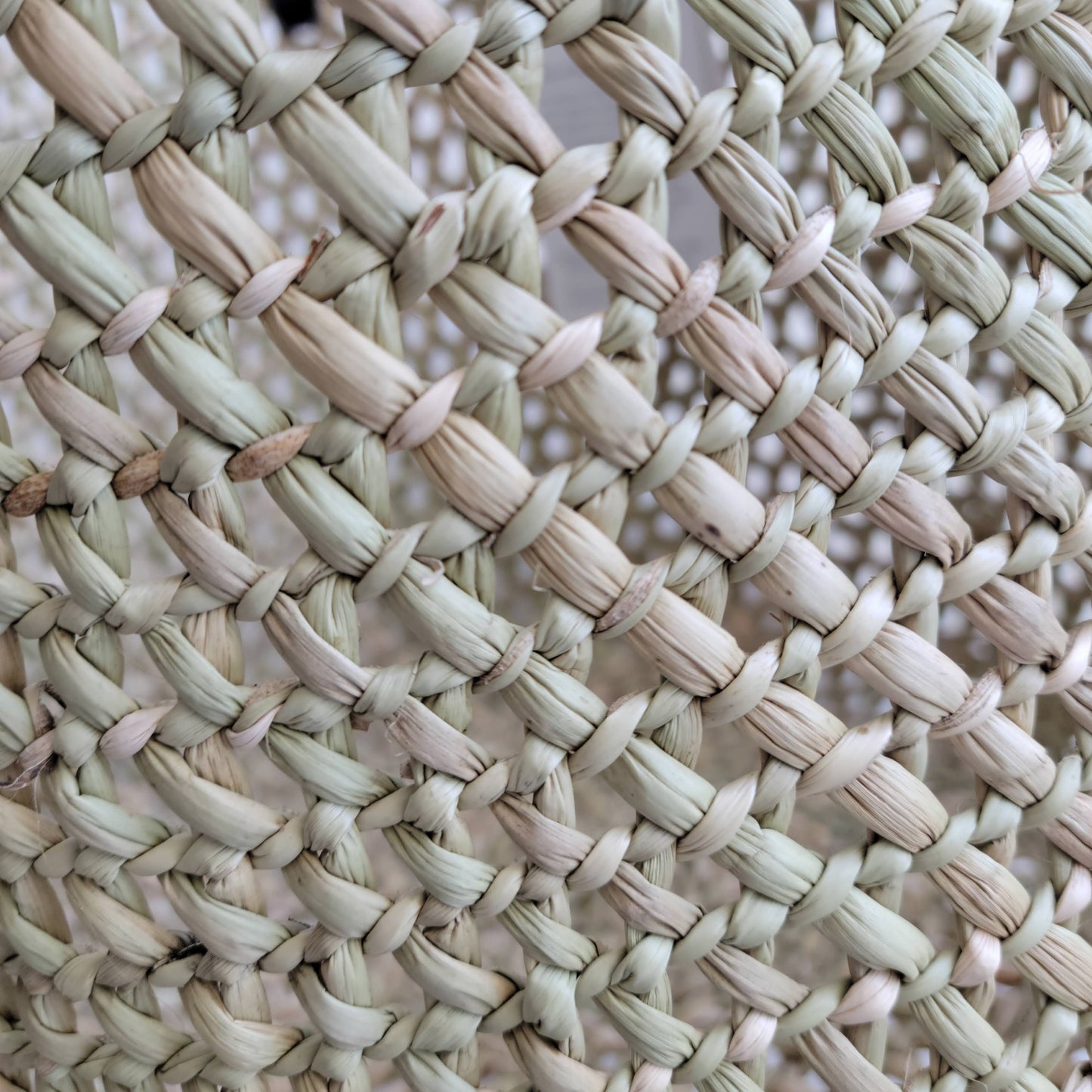 Floor basket with handles/Natural open weave XXL