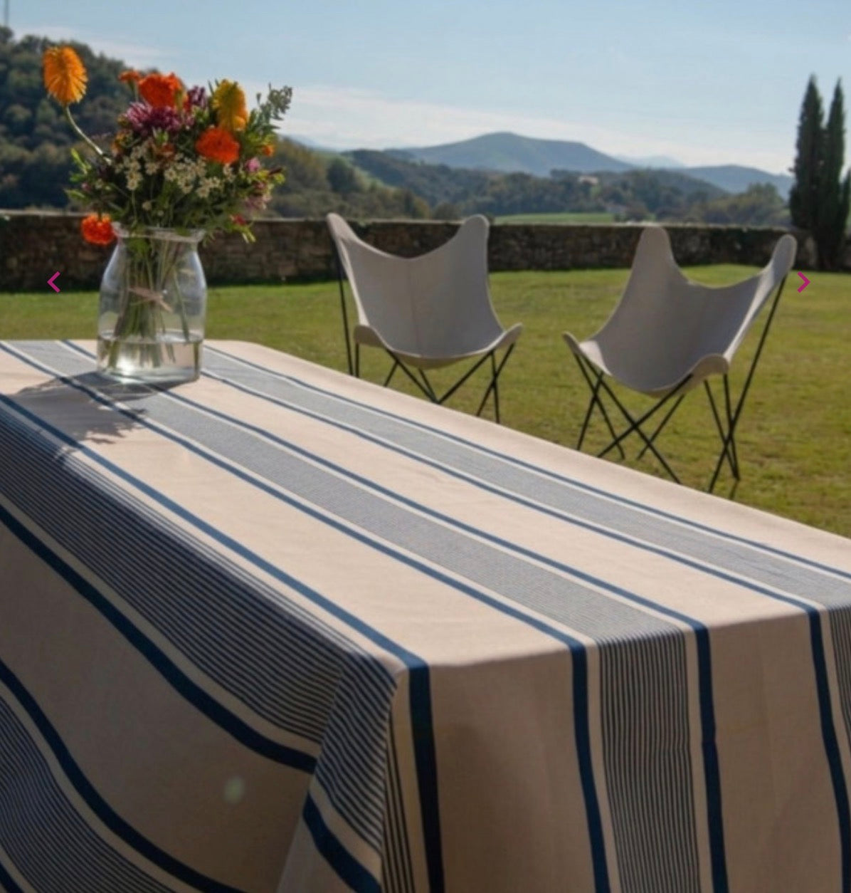 Coated French tablecloth Yvonne ficelle