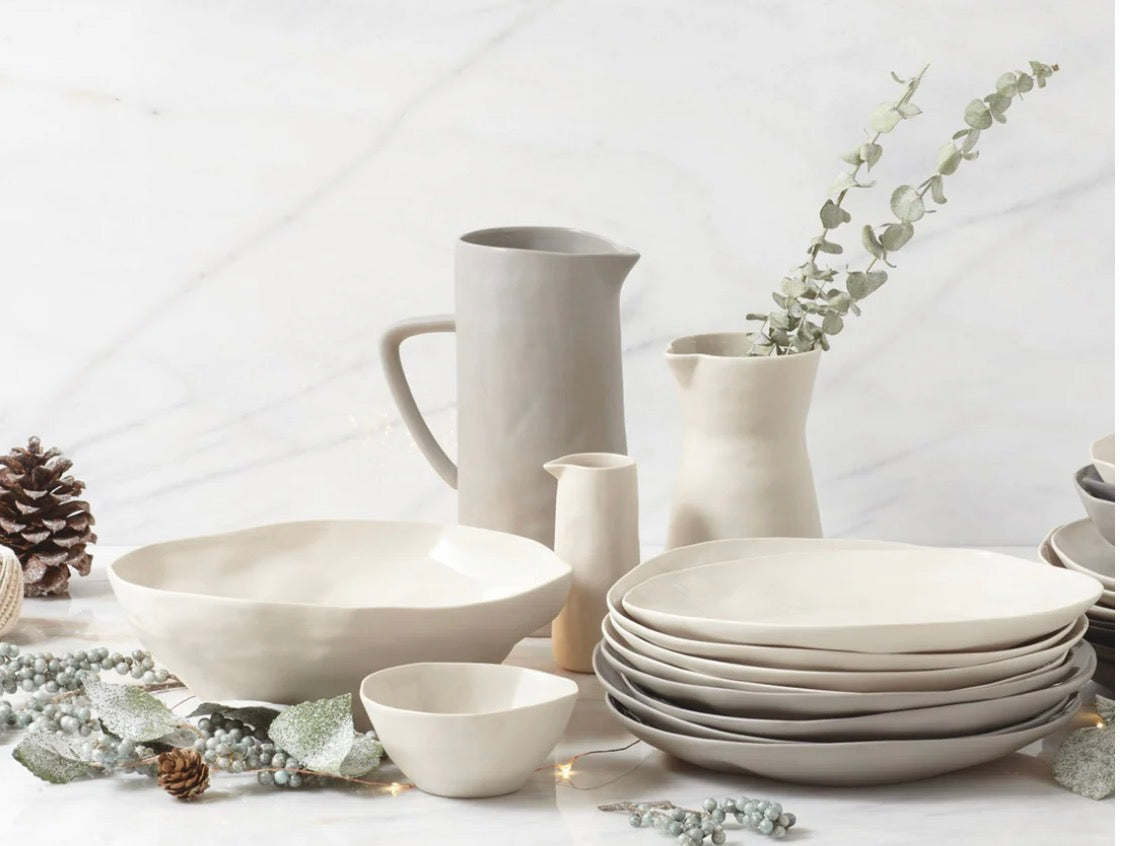 Stoneware pitcher grey Behome