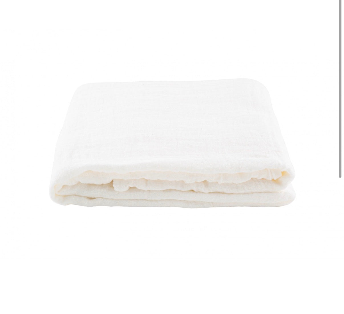 Voile linen throw ecru