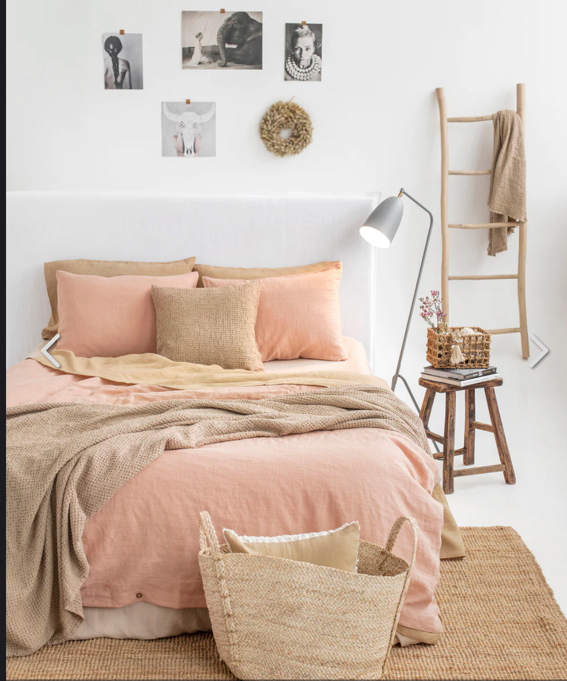 Linen Cotton Waffle Throw