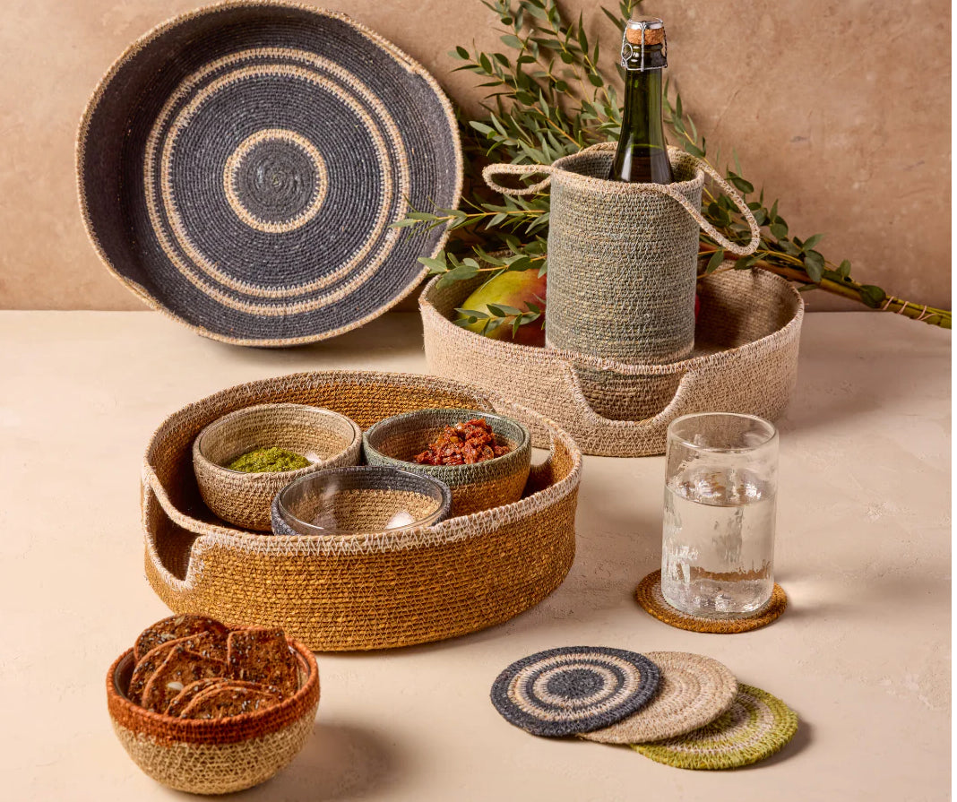 Woven Seagrass Bottle Holder