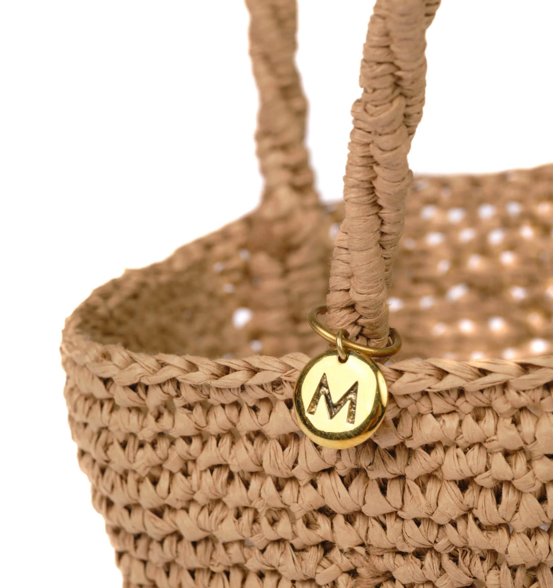 Crocheted brown basket xxs