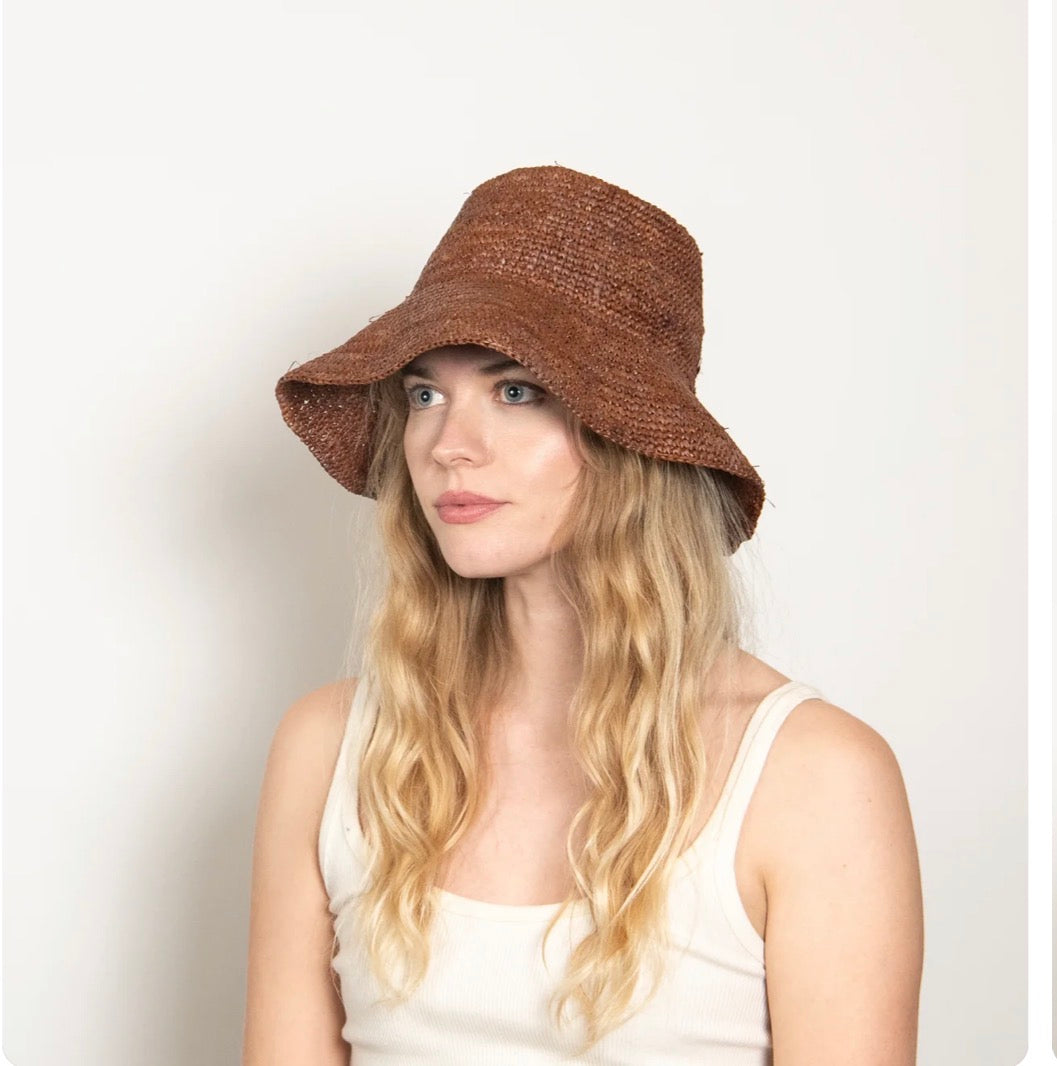 Tali raffia bucket chocolate