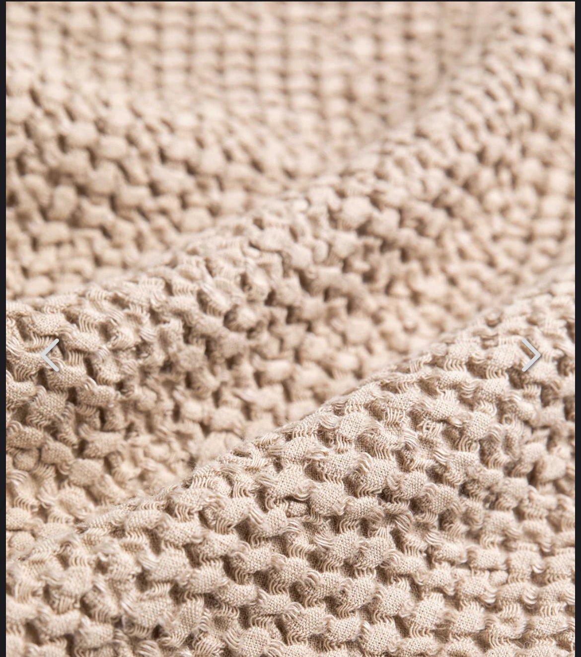 Linen Cotton Waffle Throw