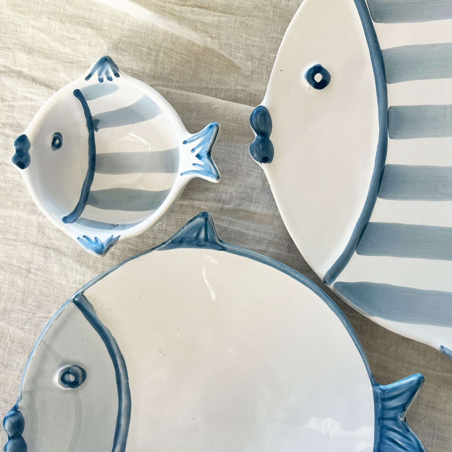 Line Marina Fish Condiment Bowl | Sriped