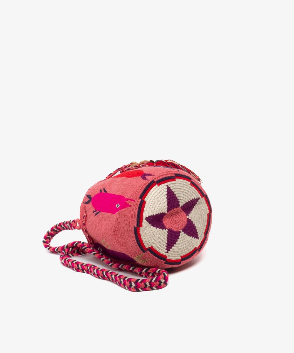 Crossbody medium bag pink fish