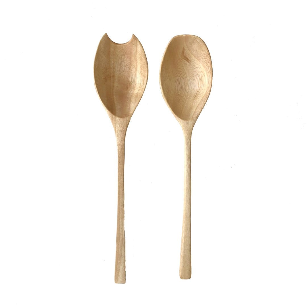 Handmade Wooden Salad Servers | Natural