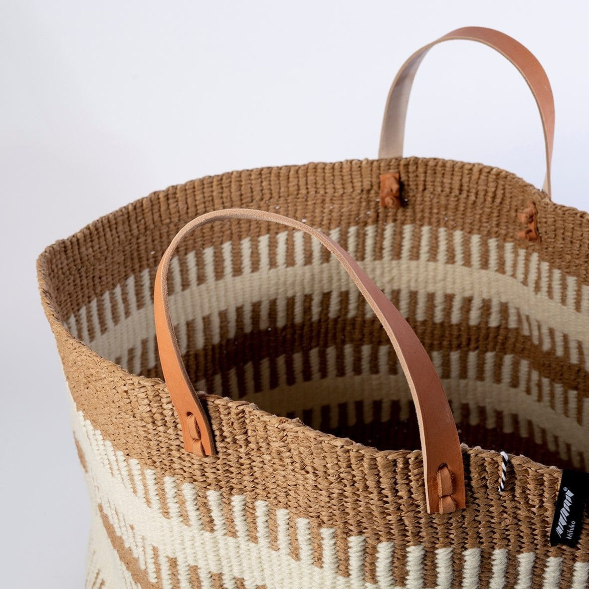 Market Basket | White Rib Weave M