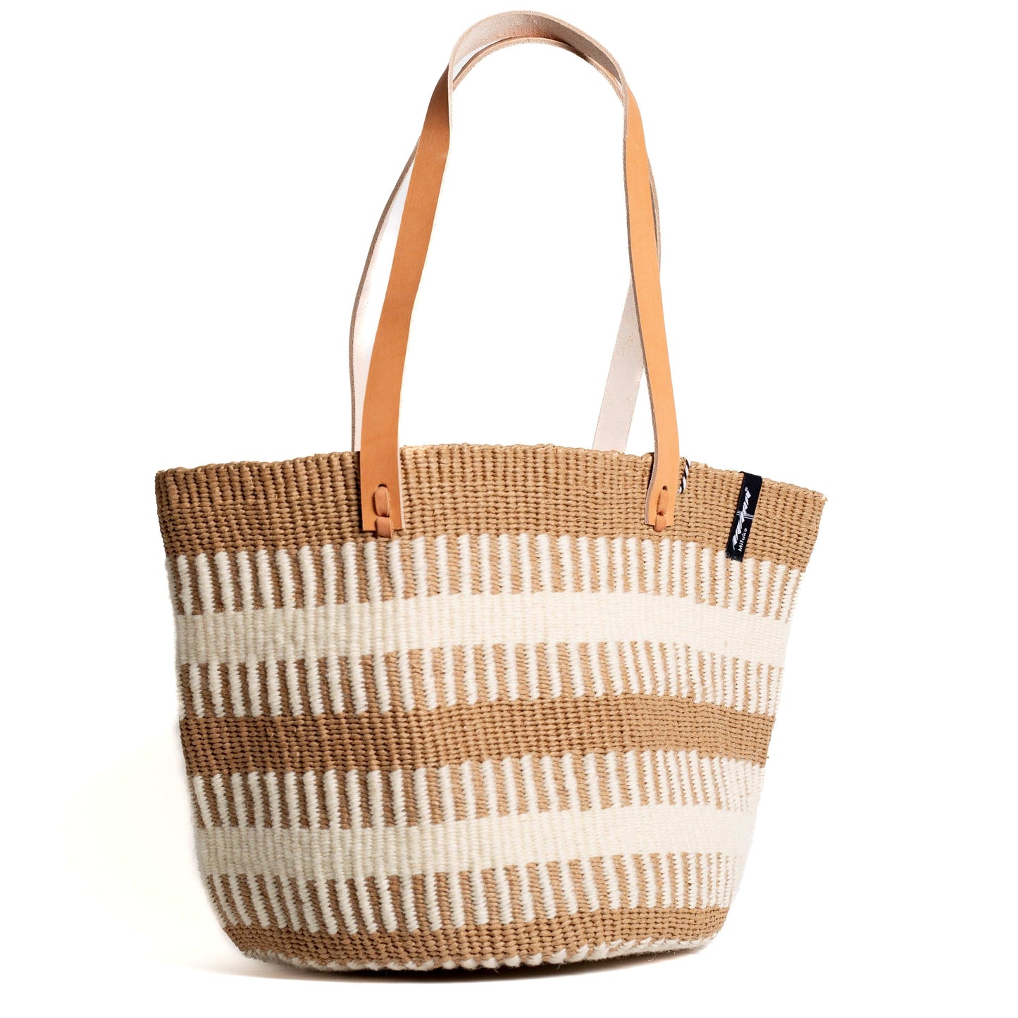 Shopper Basket/White Rib Weave