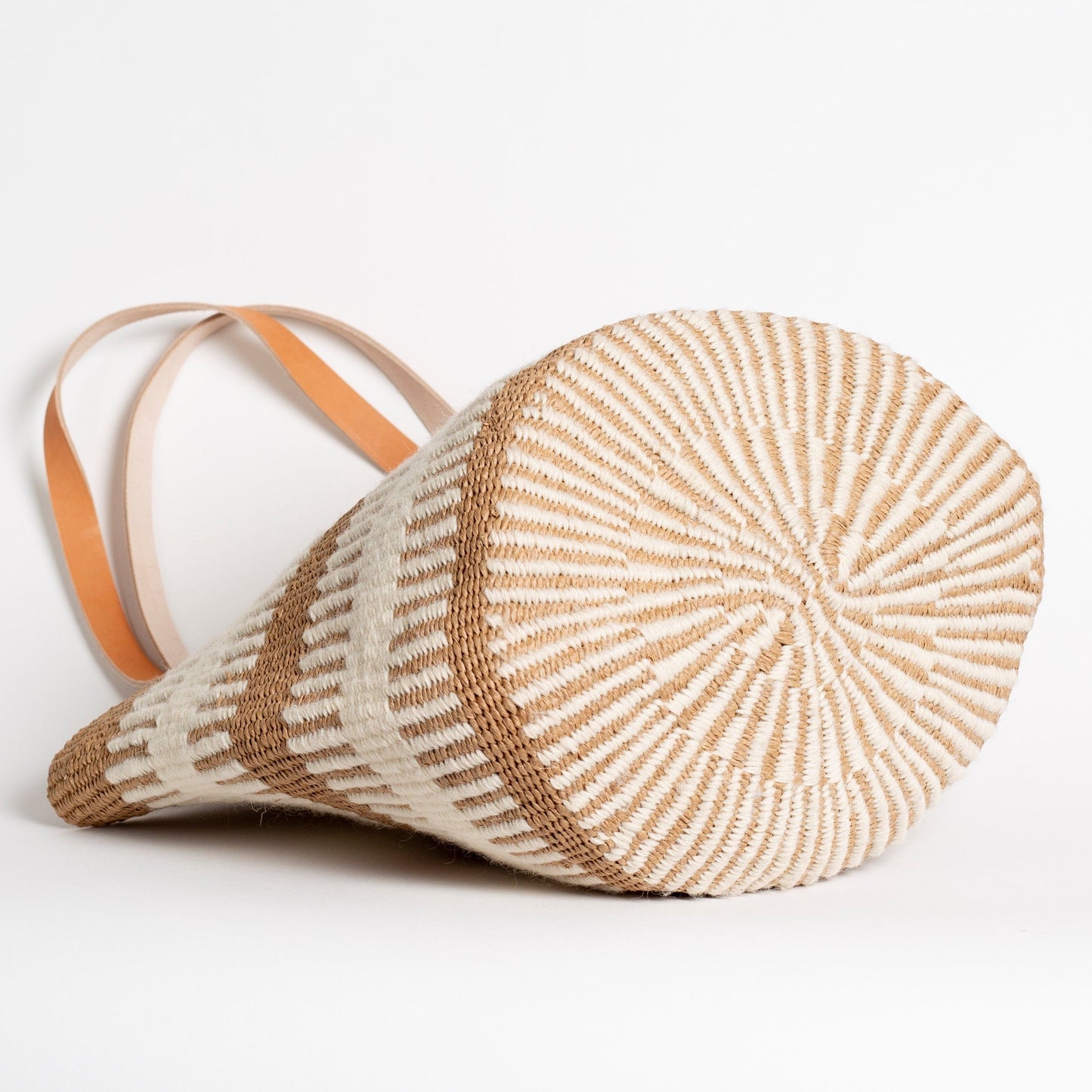 Shopper Basket/White Rib Weave
