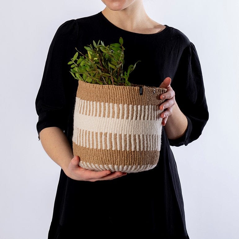 Basket | White Rib Weave S