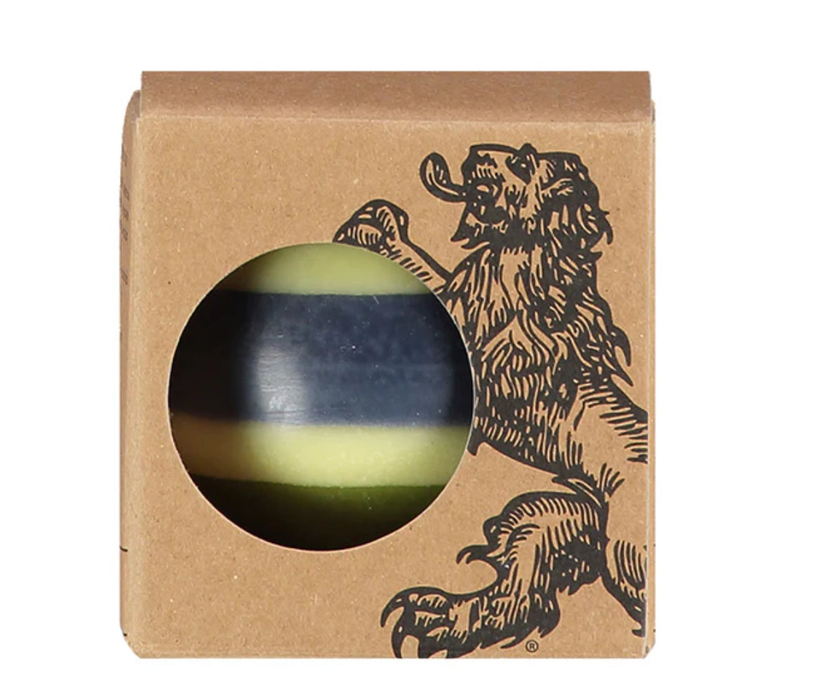 Small stripped Ball candle, Olive, Indigo &Jasmine
