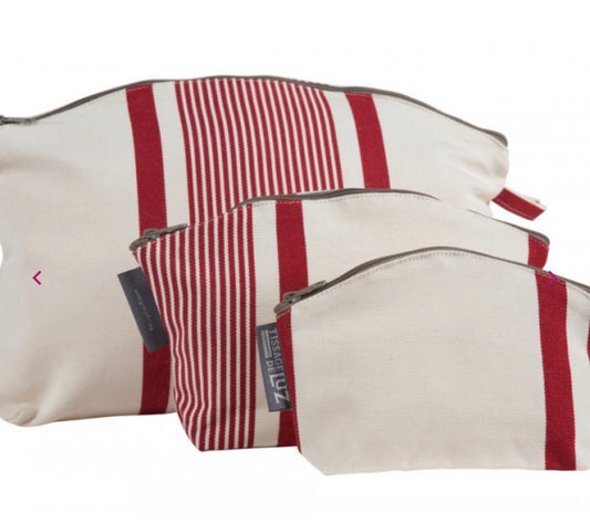 French cosmetic bag red