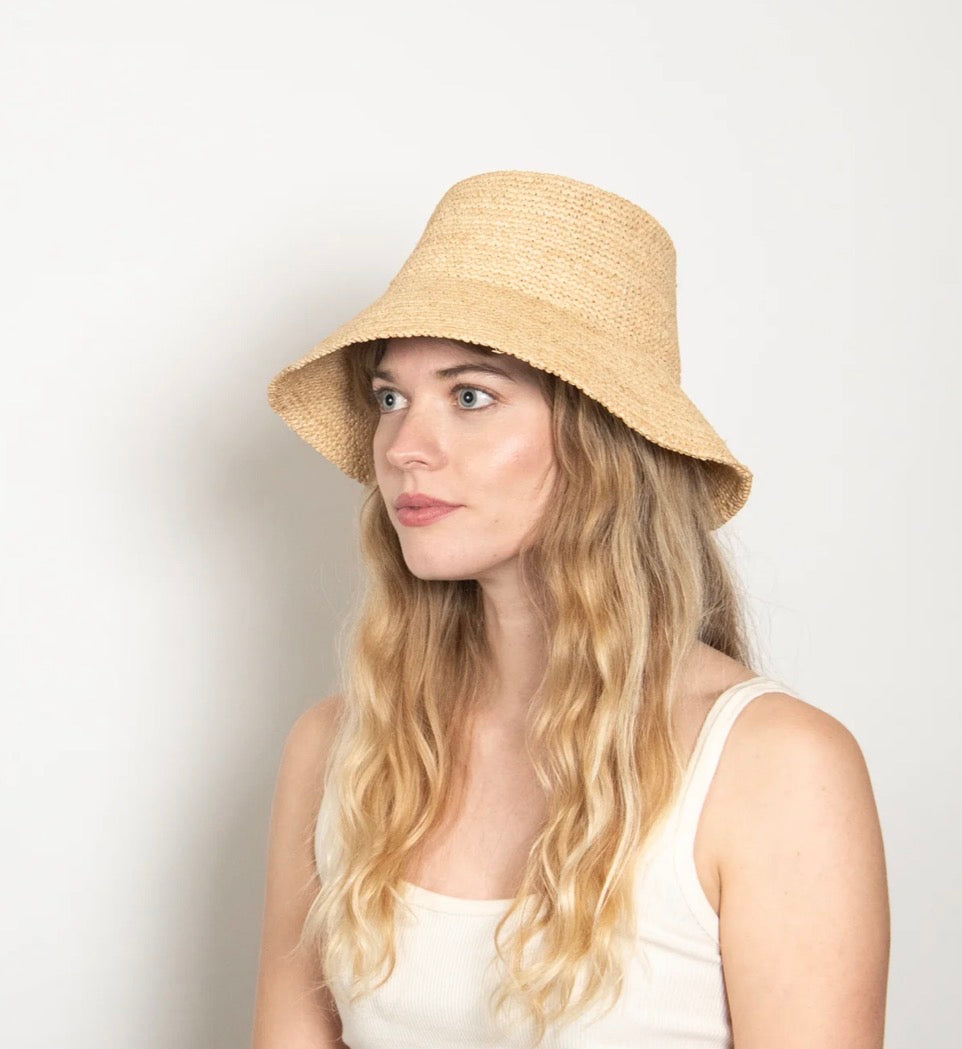 Tali raffia bucket natural