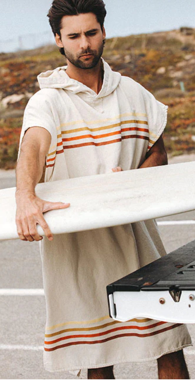 Poncho Orange Stripe