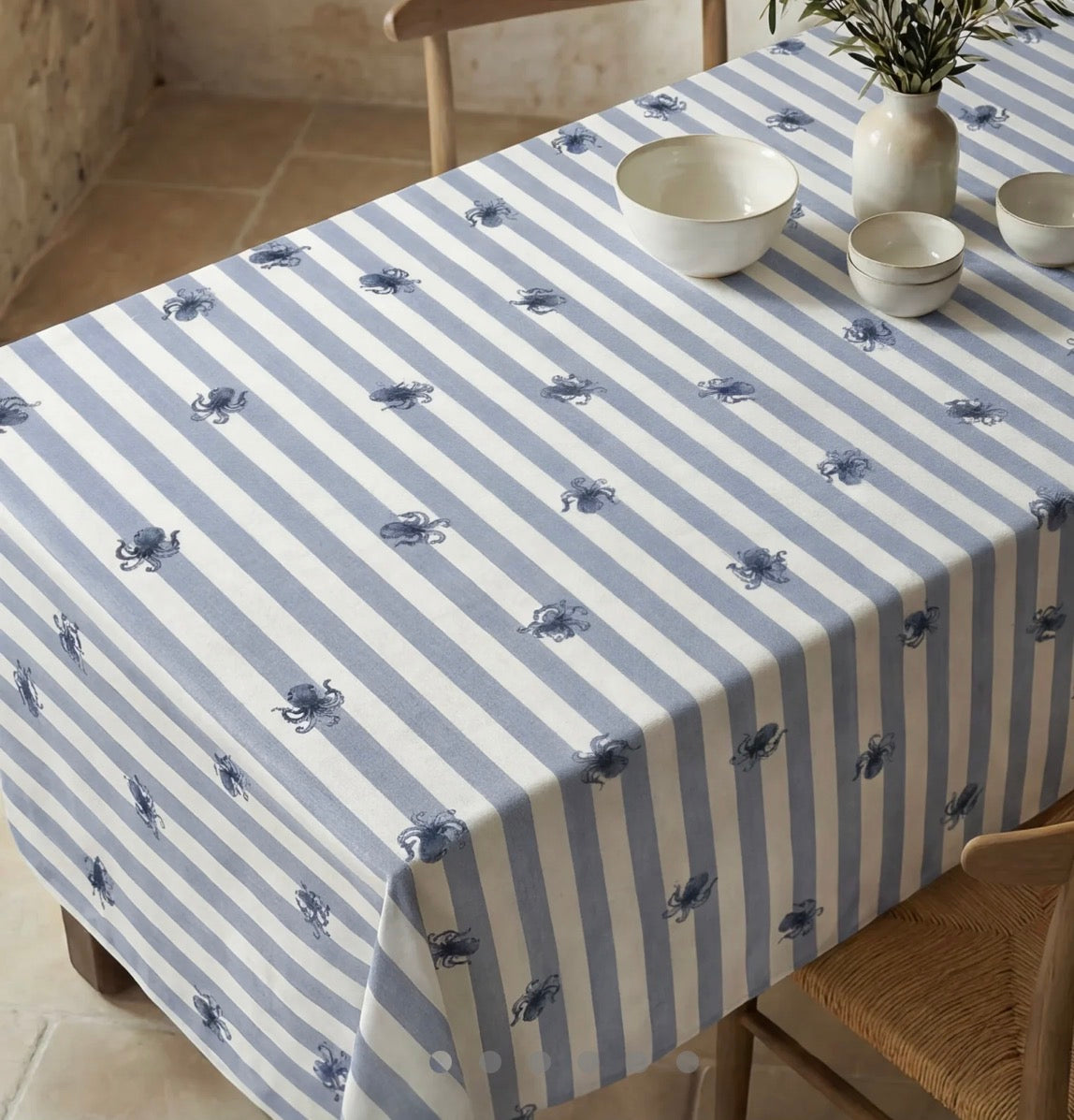 Coated octopus tablecloth