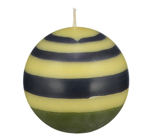 Small stripped Ball candle, Olive, Indigo &Jasmine