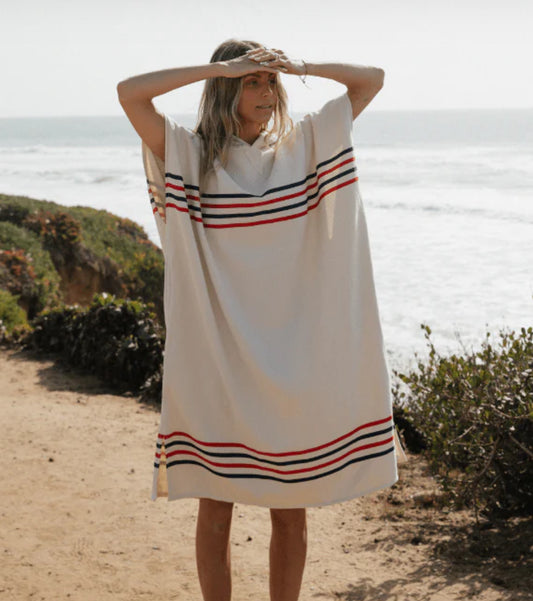 Poncho Orange Stripe
