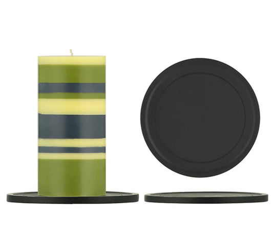 Large metal candle plate