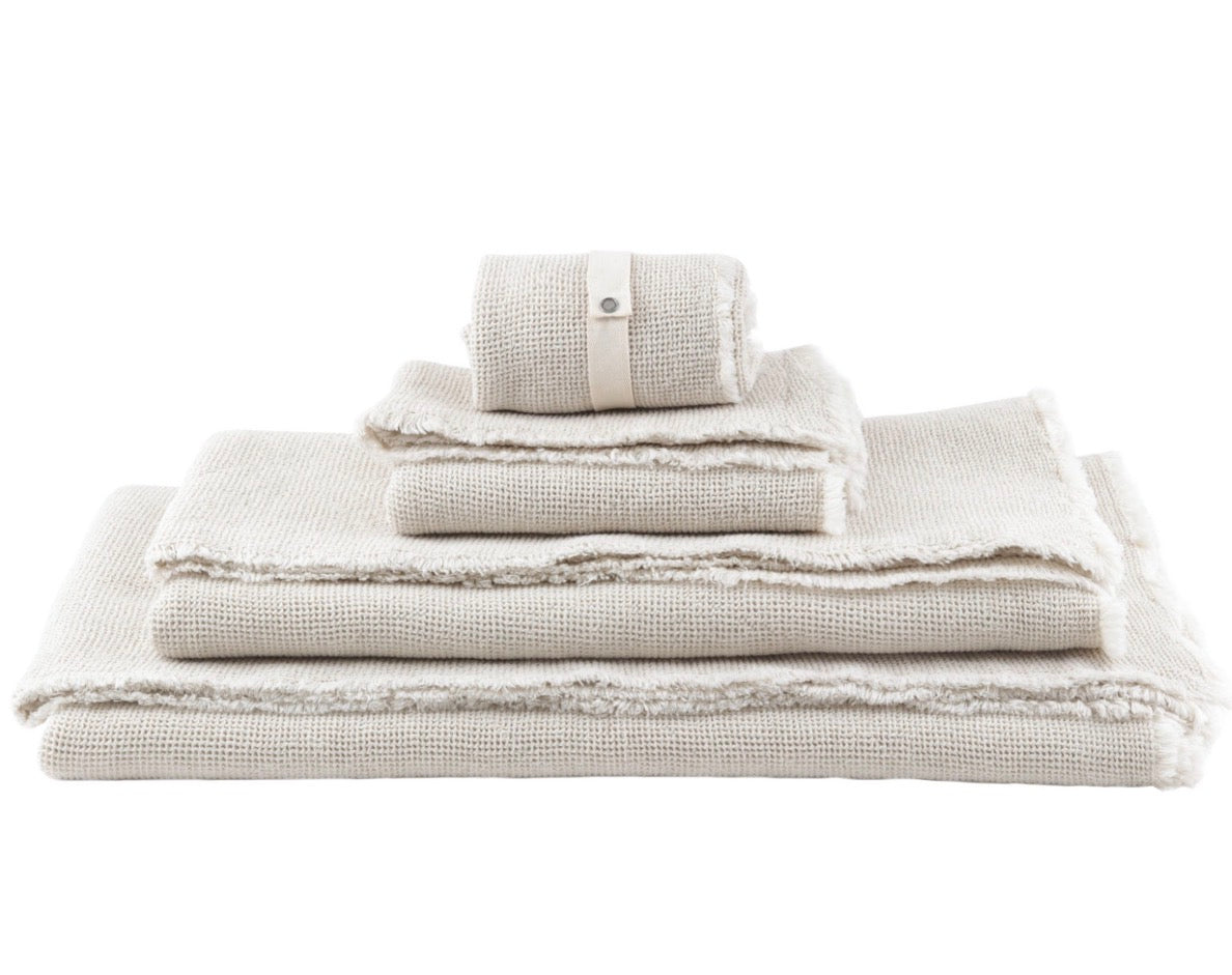 Set of Honeycomb towels ecru