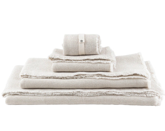 Set of Honeycomb towels ecru