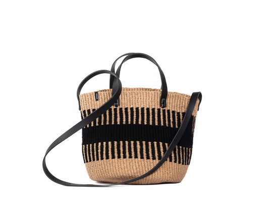 Shopper basket black rib S