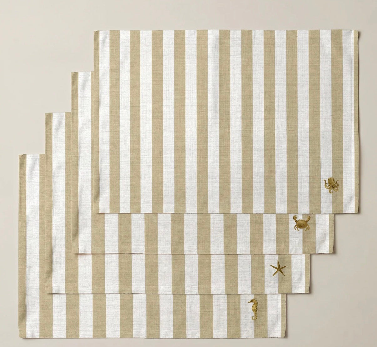 Coated ochre placemats