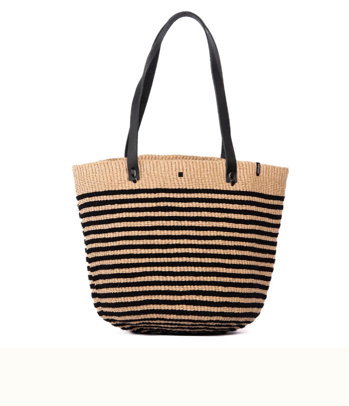 Shopper basket black thin stripes