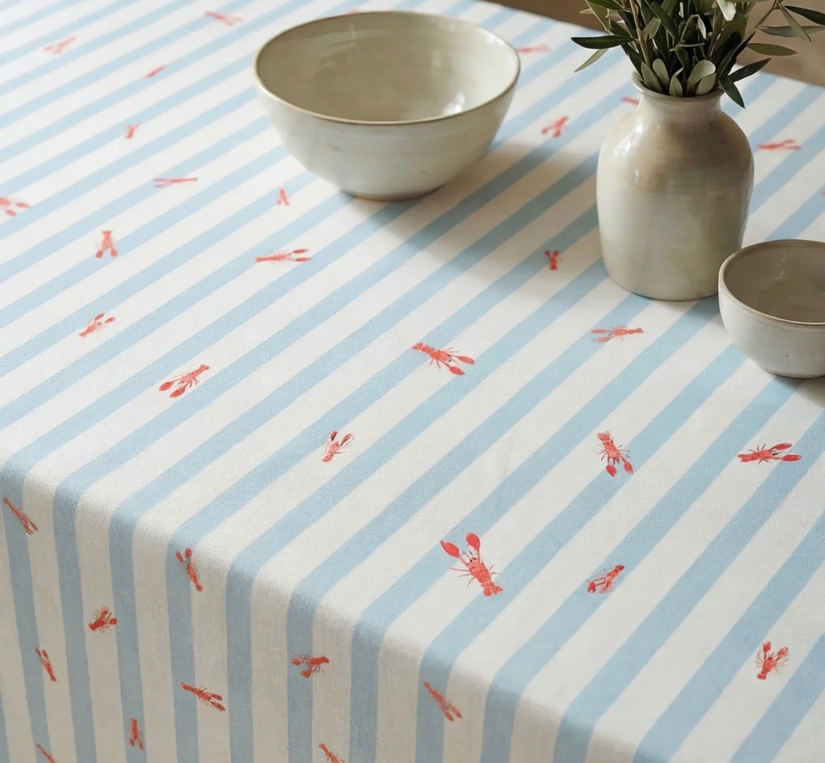 Coated lobster tablecloth