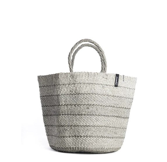 Market| Grey twill weave with woven handle M