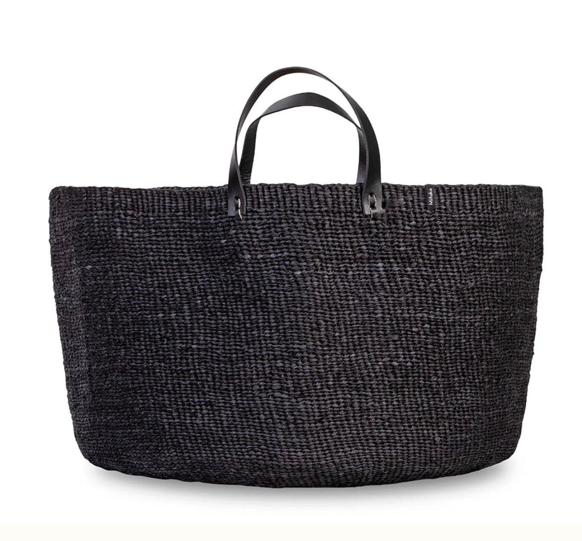 Floor basket/ Black with handles XXL