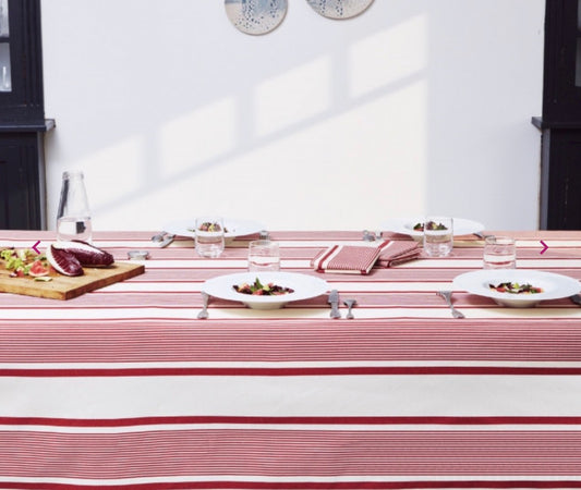 Coated French tablecloth maite rouge