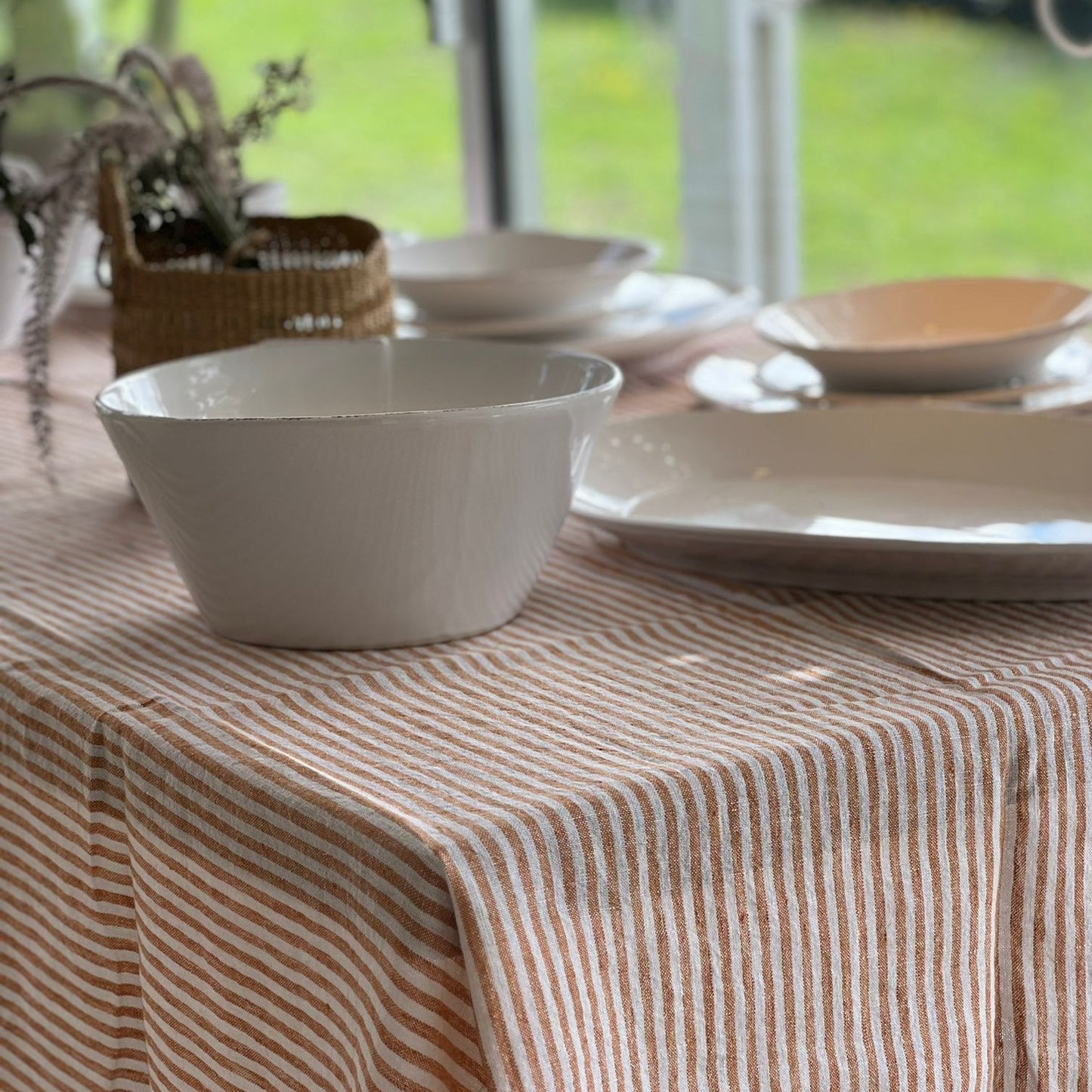 Linen Tablecloth | Orange