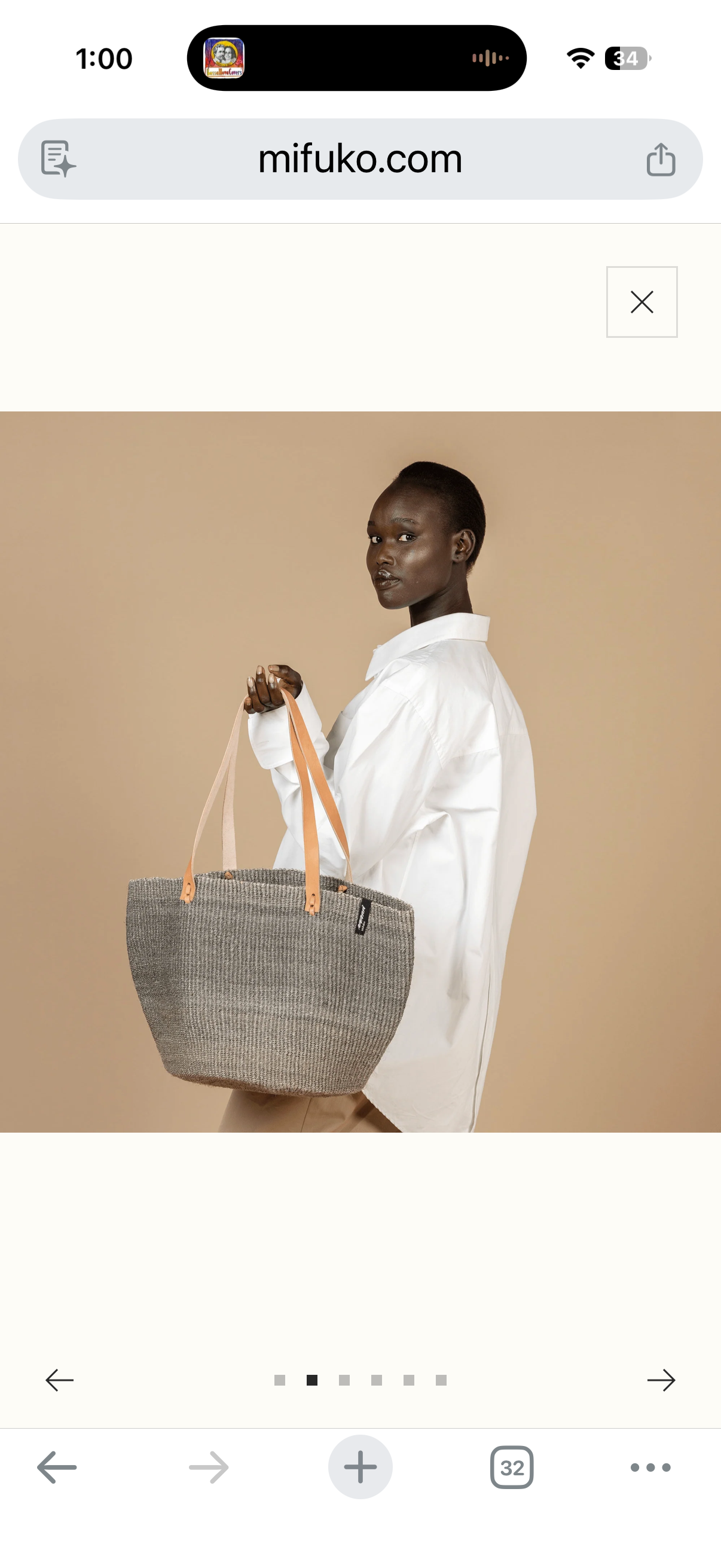 Shopper basket light grey