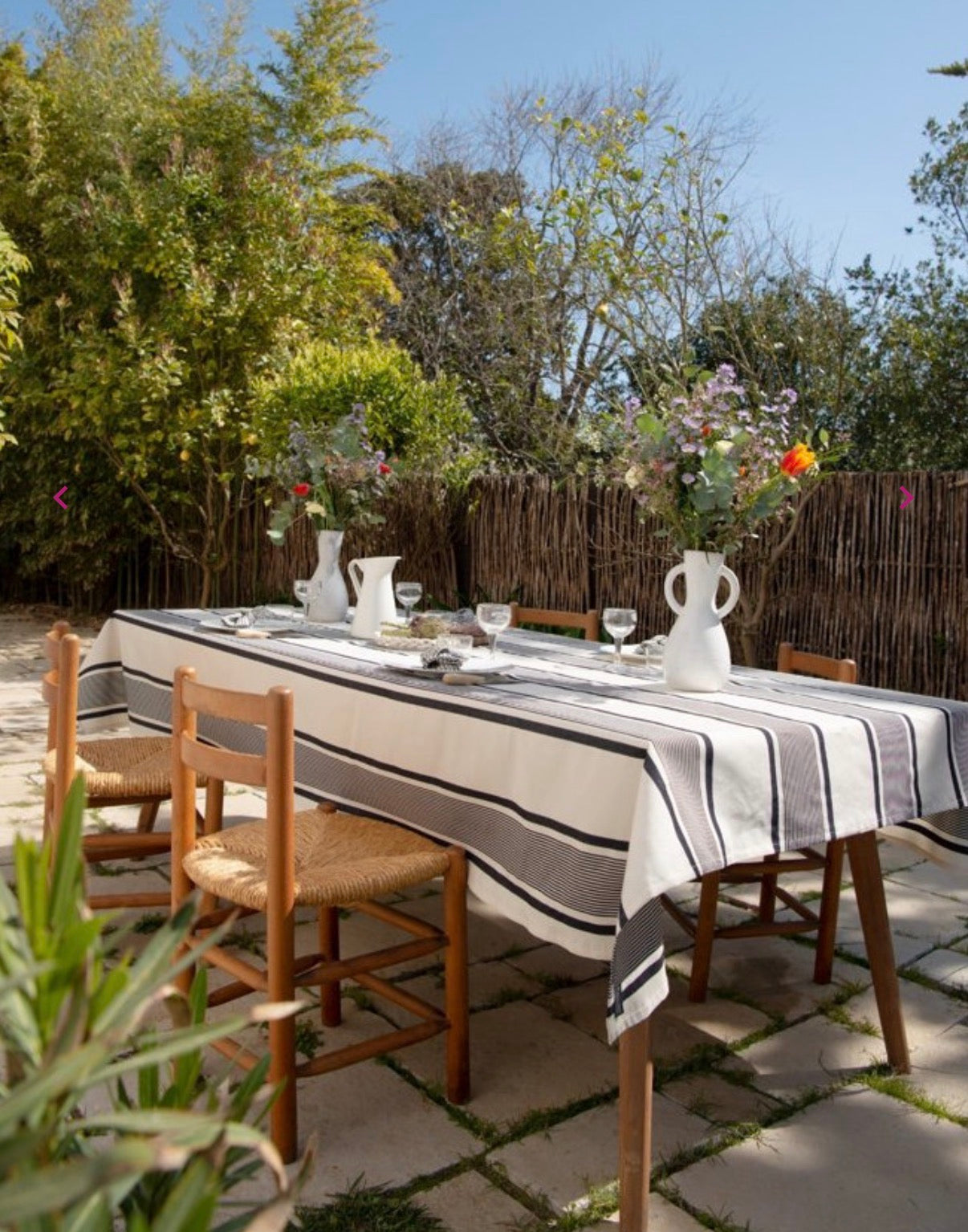 Coated French tablecloth maite encre