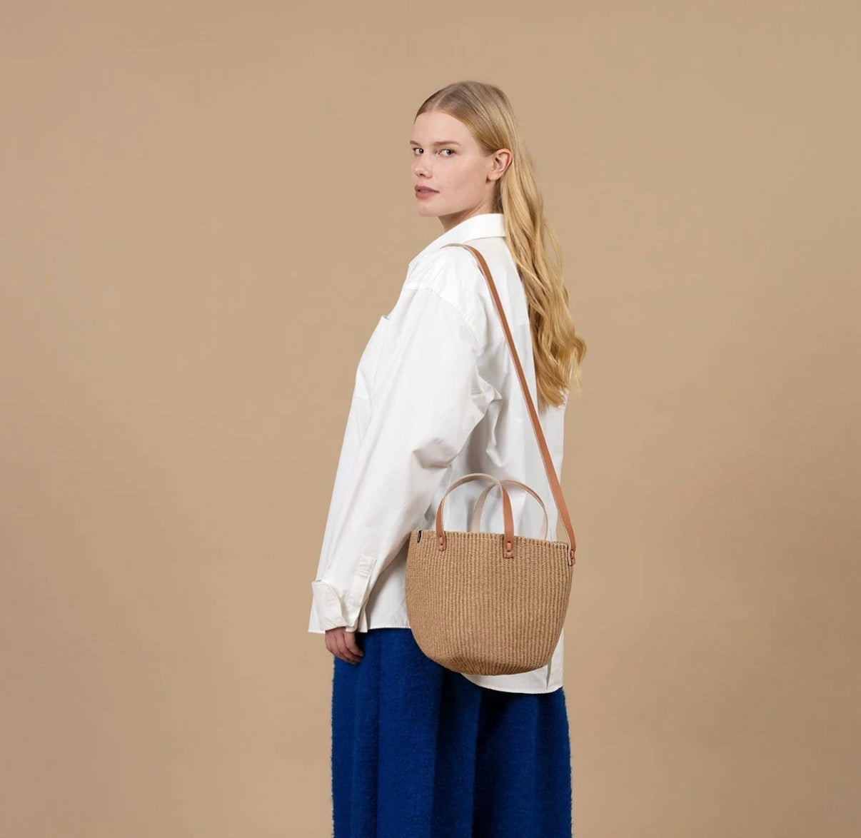 Shopper basket natural S