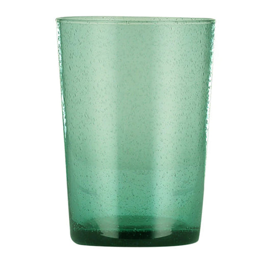 Jade Green Handmade Glass Tumbler, pax 6