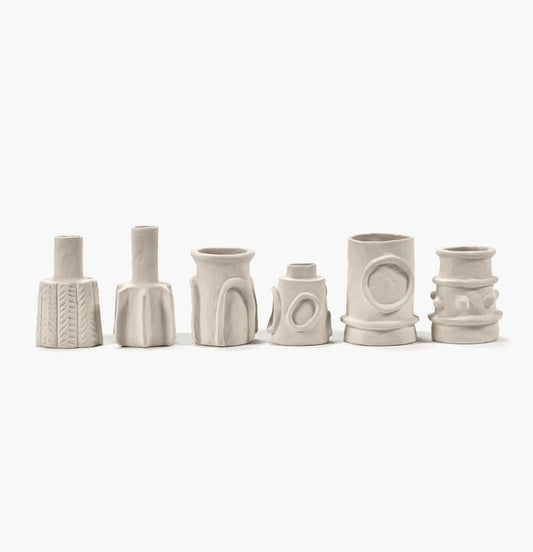 Vase Beige Molly 6 pcs