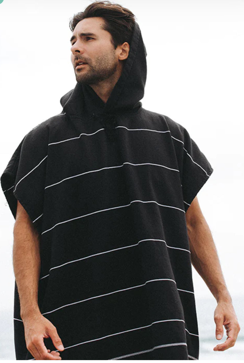 Poncho Black Stripes