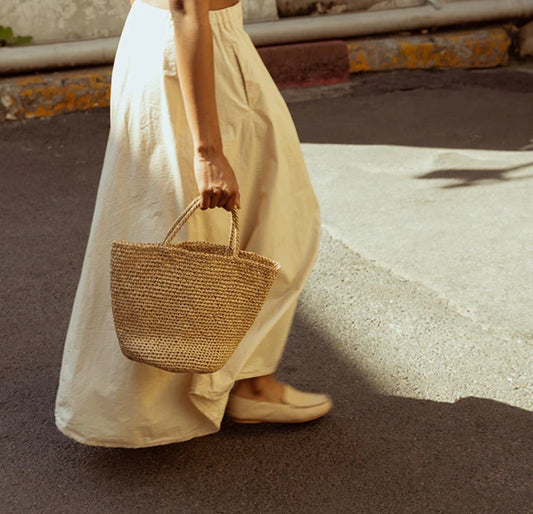 Crocheted brown bag S