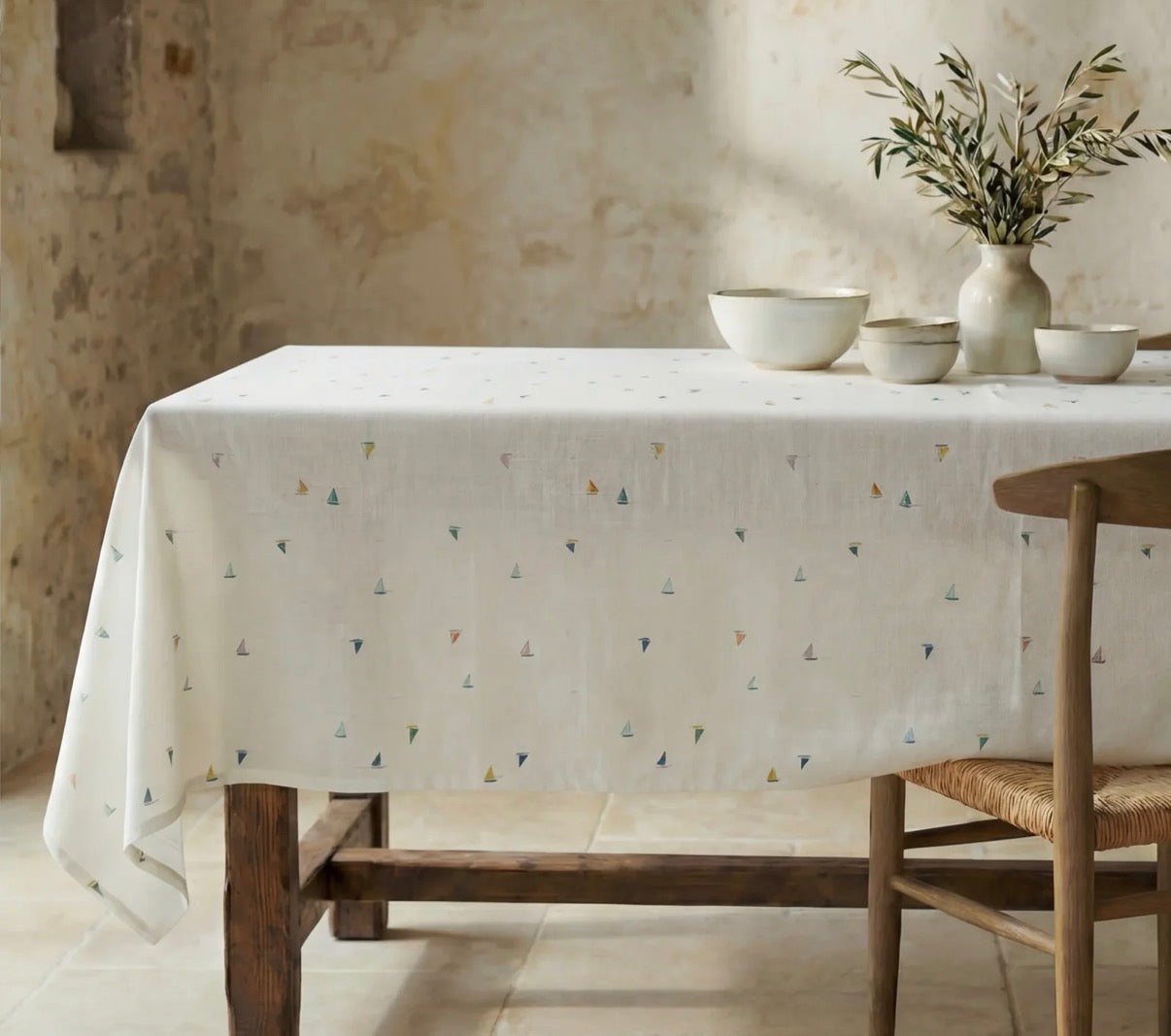 Coated vessel tablecloth