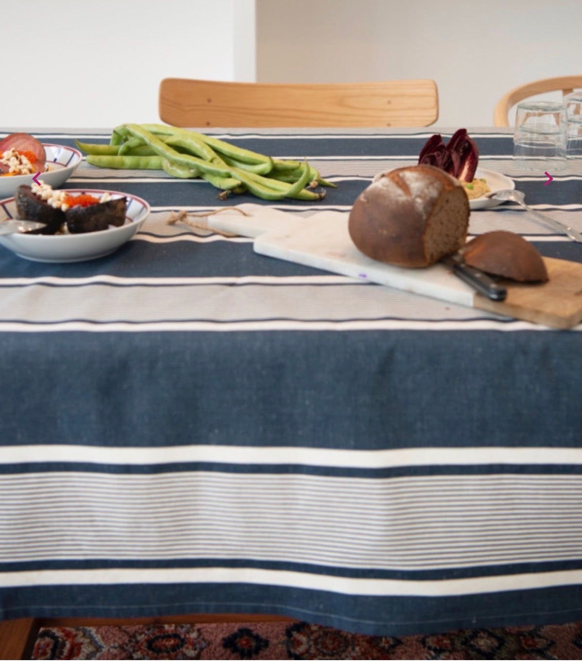 Yvonne denim tablecloth