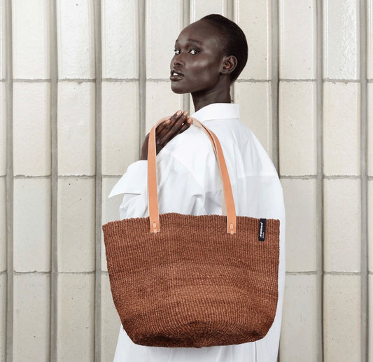 Shopper basket dark brown