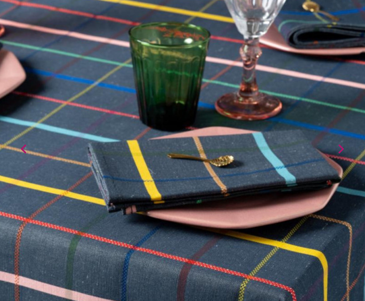 Coated French tablecloth Denim
