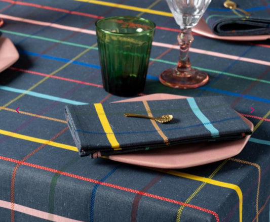 Coated French tablecloth Denim