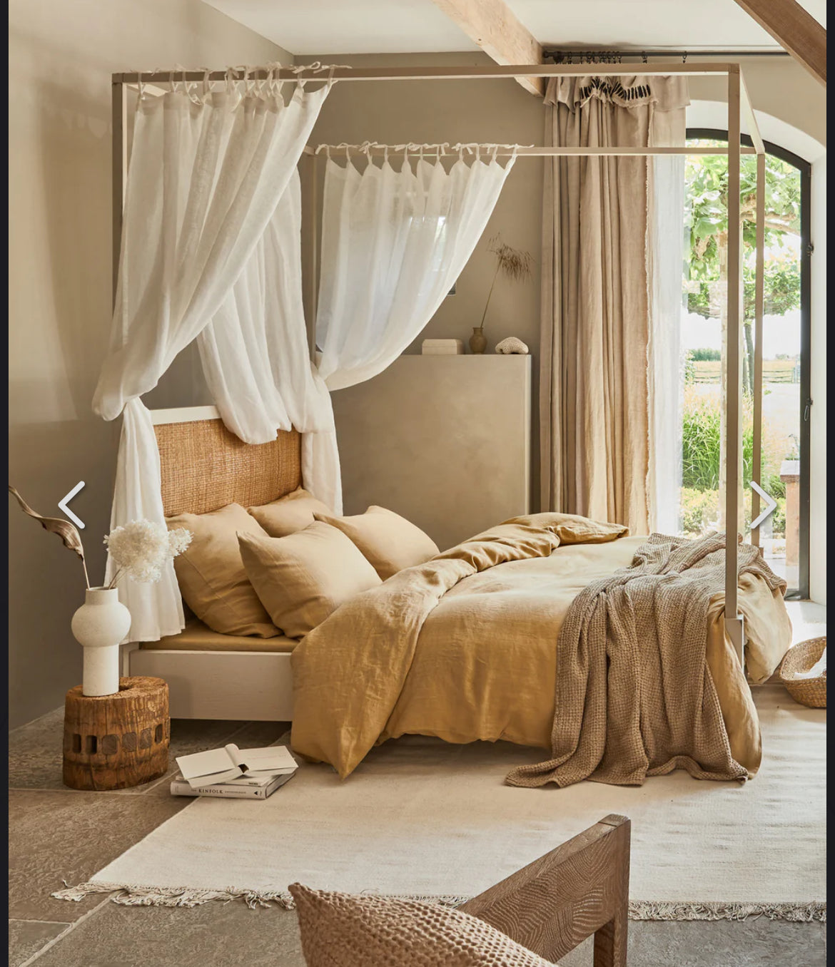Linen Cotton Waffle Throw