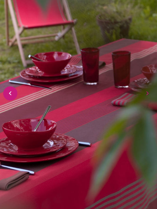 Coated French tablecloth grenade